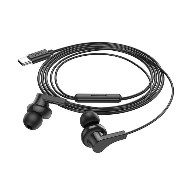 Дротові навушники-вкладиші USB C Hoco M114 чорні