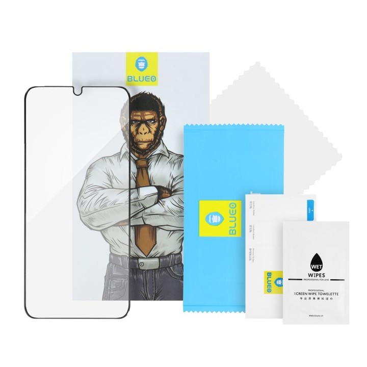 Szkło Hartowane 5D do Samsung A35 / A55 / S25 FE / S26 FE Mr. Monkey Glass (Anti-Static Strong HD) czarne