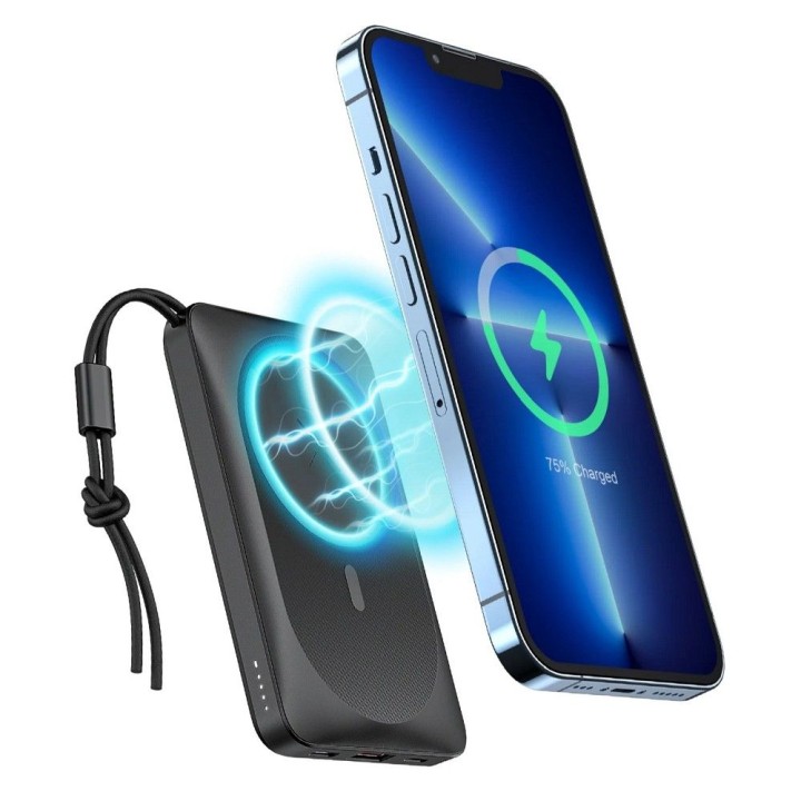 Повербанк сумісний з MagSafe Veger MagOn (VP1151 / W1151) PD QC3.0 2A 20W 10000 mAh з бездротовою зарядкою чорний 0INT