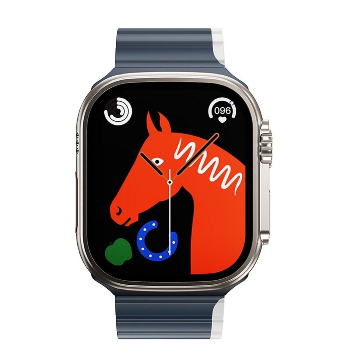 Ремінець для Apple Watch Hoco магнітний силікон 42 / 44 / 45 / 49 mm AS102 синій з сірим