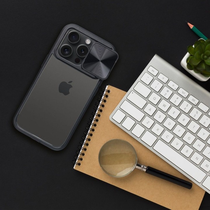 Etui na iPhone 15 PLUS Slider czarne