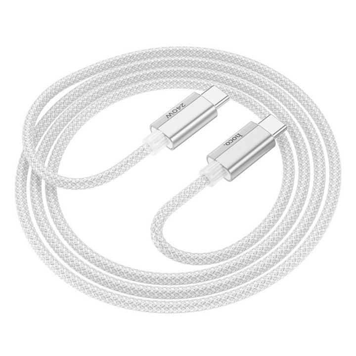 Kabel USB C do USB C Hoco QC3.0 PD 5A 240W 1,8 m U134 szary