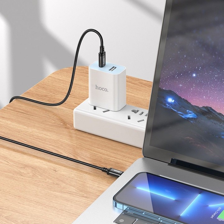 Kabel USB C do USB C Hoco PD 3A 60W 3 m X91 czarny