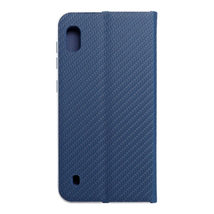 Etui z klapką na Samsung A10 Luna Book Carbon niebieskie