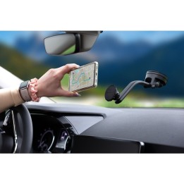 Тримач для телефону для автомобіля магнітний Forcell F-Grip MagFlex для скла / приладової панелі / решітки чорний