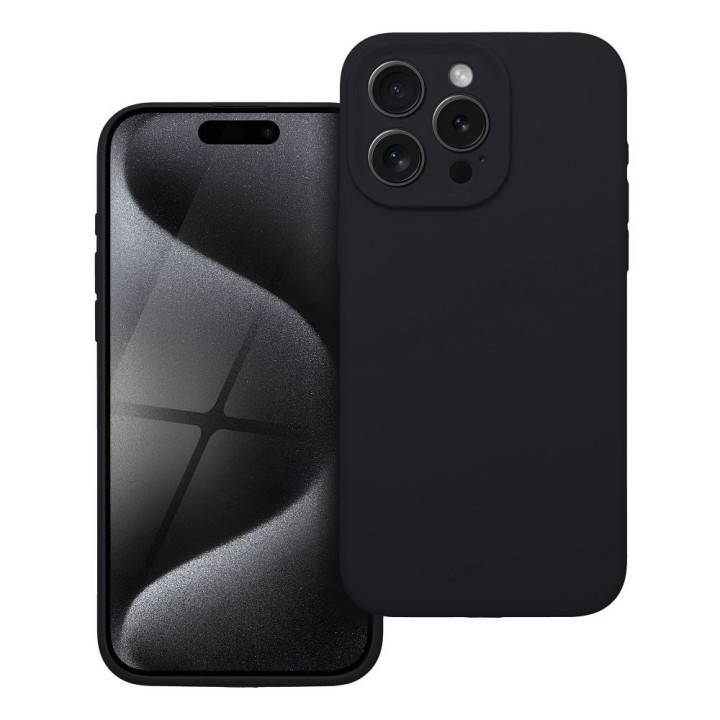 Чохол для iPhone 15 PRO MAX Silicone 2mm (camera protection) чорний