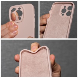 Чохол для iPhone 13 Silicone 2mm (camera protection) пудрово-рожевий