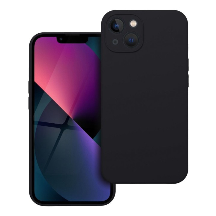 Чехол для iPhone 13 Silicone 2mm (camera protection) черный