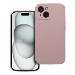 Case for iPhone 15 Silicone 2mm (camera protection) powder pink