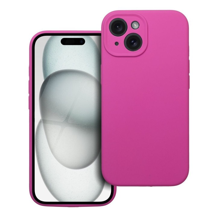 Чохол для iPhone 15 Silicone 2mm (camera protection) рожевий