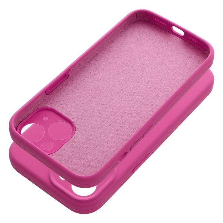 Чохол для iPhone 15 Silicone 2mm (camera protection) рожевий