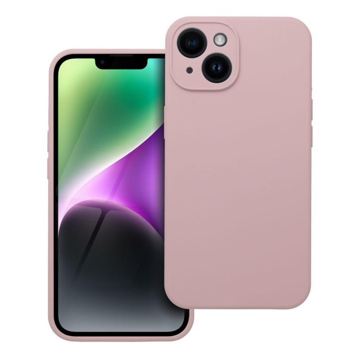 Case for iPhone 14 Silicone 2mm (camera protection) powder pink