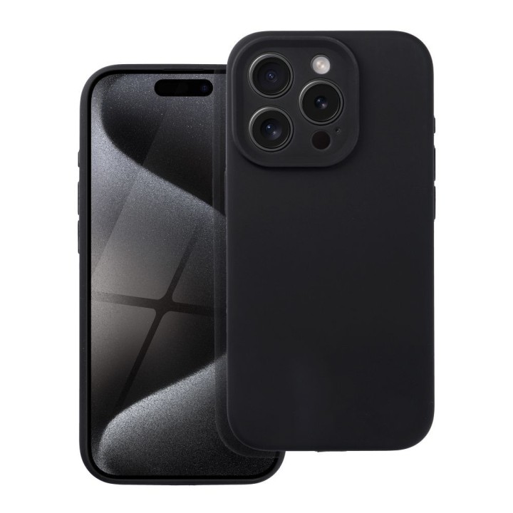 Чехол для iPhone 15 PRO Silicone 2mm (camera protection) черный