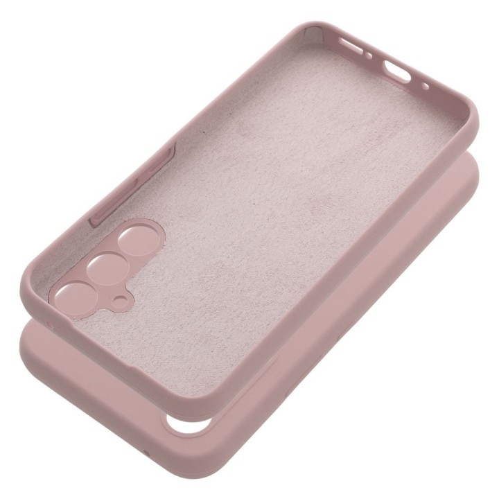 Чехол для Samsung A54 5G Silicone 2mm (camera protection) пудрово-розовый