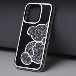 Case for iPhone 14 Teddy Bear silver