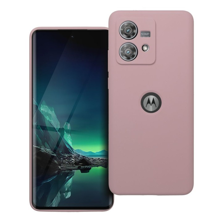 Чохол для Motorola EDGE 40 NEO Silicone 2mm (camera protection) пудрово-рожевий