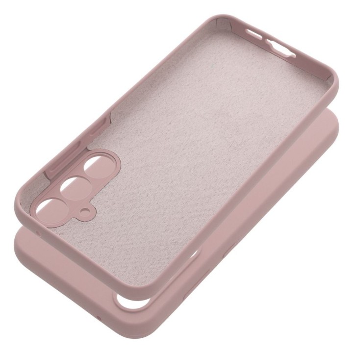 Case for Samsung A55 5G Silicone 2mm (camera protection) powder pink