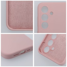 Чохол для Samsung S24 Silicone 2mm (camera protection) пудрово-рожевий