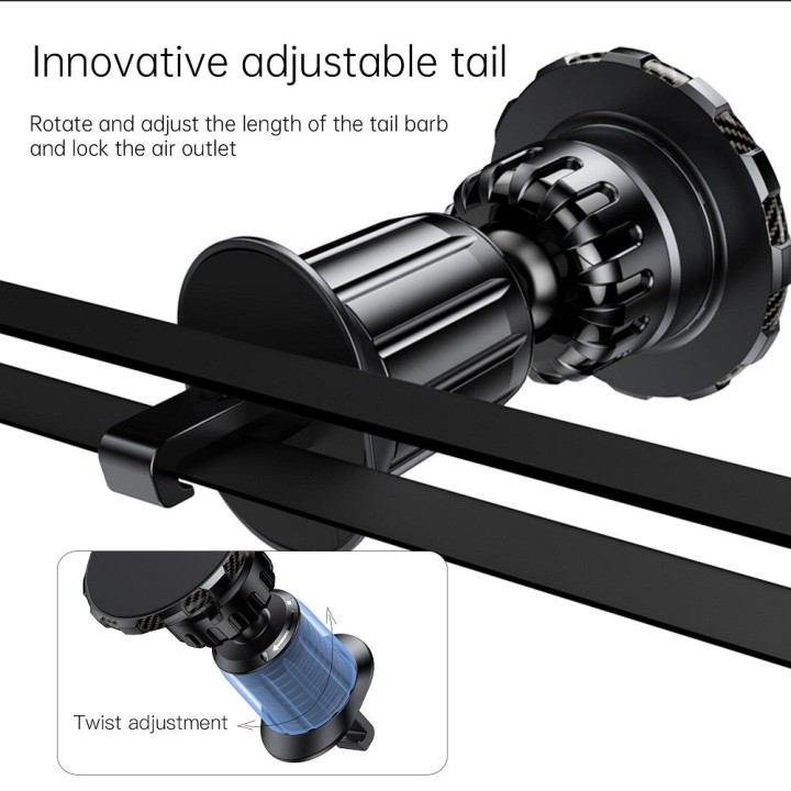 Phone holder for car magnetic Forcell F-Grip MagFlex for windscreen / dashboard / air vent black