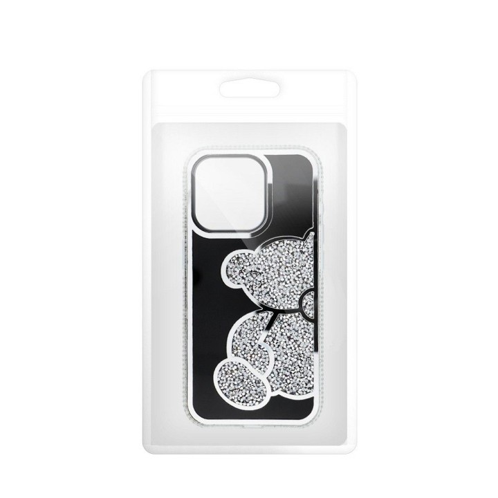 Чохол для iPhone 15 Teddy Bear сріблястий