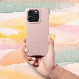 Чохол для iPhone 15 PRO Silicone Zephyr Mag Cover сумісний з MagSafe рожевий