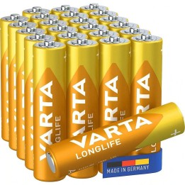 VARTA щелочная батарейка R3 (AAA) Longlife 24 шт