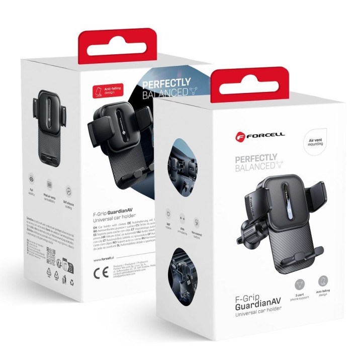 Универсальный автомобильный держатель для телефона Forcell F-Grip Guardian AV на решетку черный