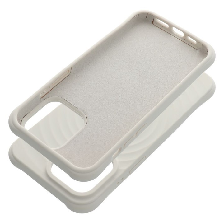 Чехол для iPhone 15 PRO Silicone Zephyr Mag Cover совместимый с MagSafe белый