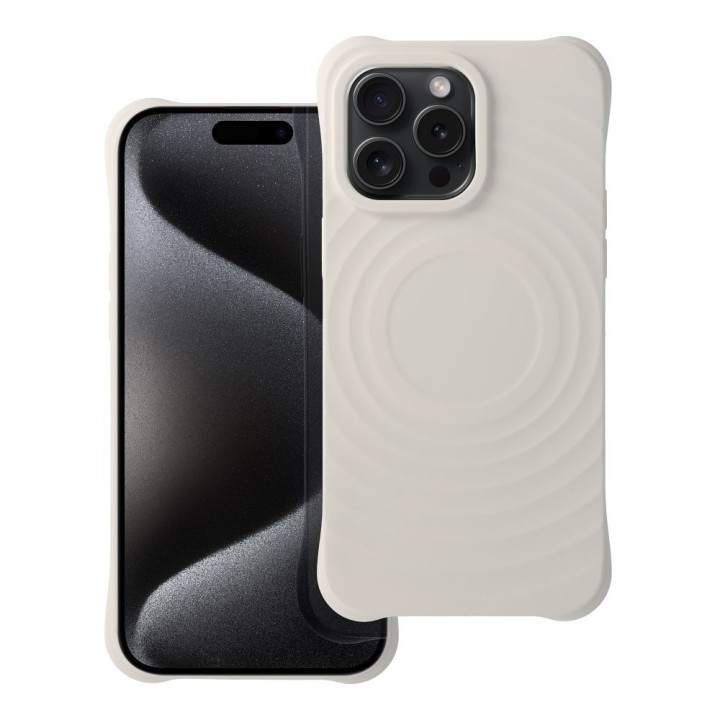 Etui na iPhone 15 PRO Silicone Zephyr Mag Cover zgodny z MagSafe biały