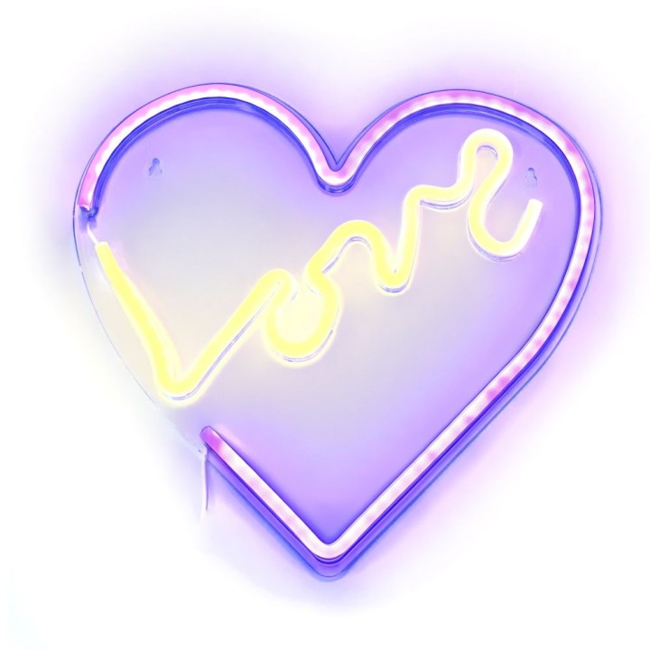 НАСТЕННАЯ НЕОНОВАЯ ВЫВЕСКА LED на USB - Love 2 модель