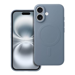Etui na iPhone 16 Silicone Mag Cover zgodne z MagSafe (camera protection) jasnoniebieskie