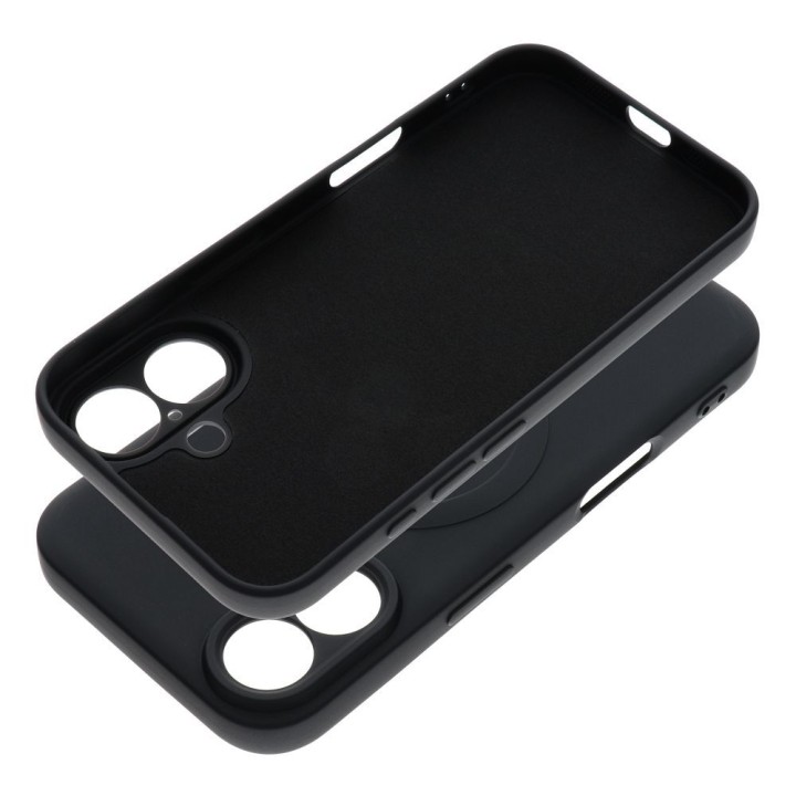 Чохол для iPhone 16 Silicone Mag Cover сумісний з MagSafe (camera protection) чорний