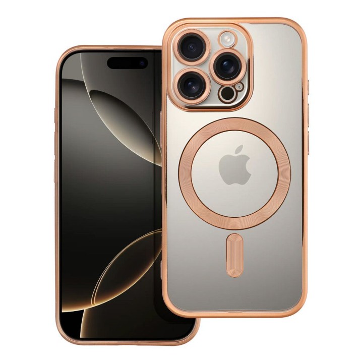 Case for iPhone 16 PRO Electro Mag Cover MagSafe compatible gold
