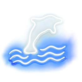 WALL NEON SIGN LED for USB - dolphin model