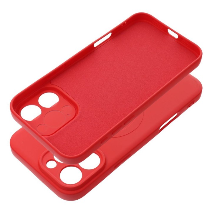 Чохол для iPhone 16 PRO MAX Silicone Mag Cover сумісний з MagSafe (camera protection) червоний