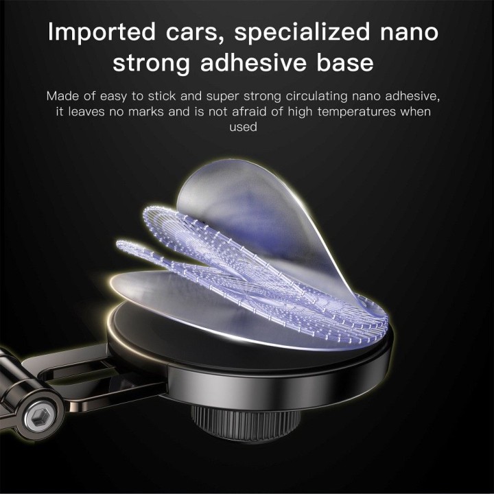 Magnetic car phone holder Forcell F-Grip IronSecure for windshield / dashboard black