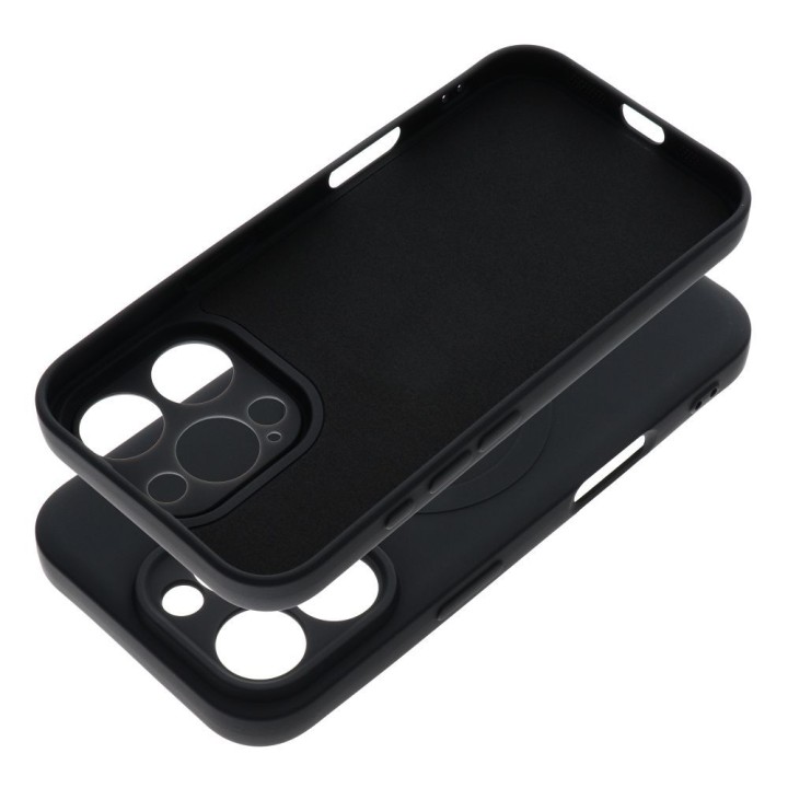Case for iPhone 16 PRO Silicone Mag Cover MagSafe compatible (camera protection) black