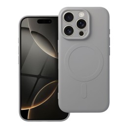 Чехол для iPhone 16 PRO Silicone Mag Cover совместимый с MagSafe (camera protection) титановый