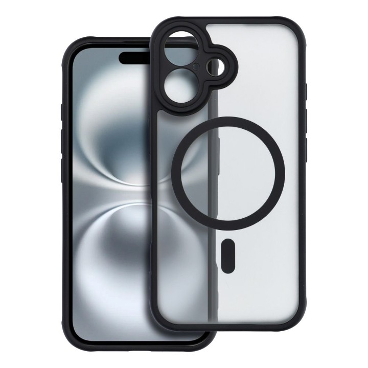 Case for iPhone 16 Full Matte Mag Cover MagSafe compatible black