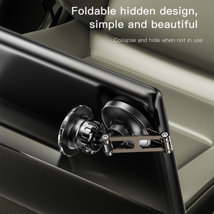 Magnetic car phone holder Forcell F-Grip IronSecure for windshield / dashboard black