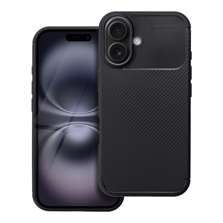 Чохол для iPhone 16 Carbon Premium чорний