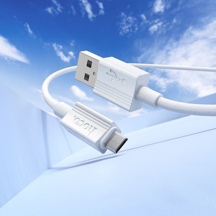 Кабель USB A для Micro USB Hoco 2,4A 1 m X107 білий