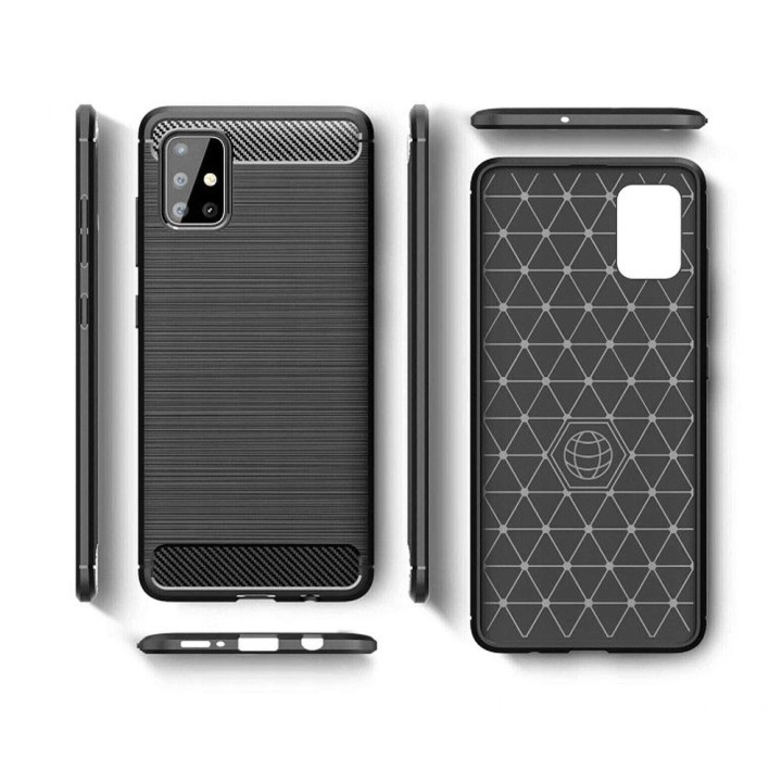 Чехол для Samsung A71 5G Carbon черный