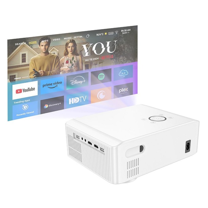 Проектор Full HD Hoco с системой Android Wi-Fi Bluetooth 1080P DT3 белый