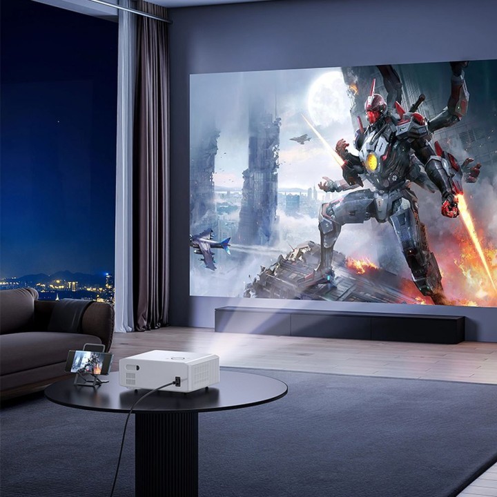 Projector Full HD Hoco with system Android Wi-Fi Bluetooth 1080P DT3 white