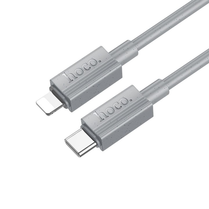 Кабель USB-C – Lightning Hoco PD 27W 1 m X107 сірий