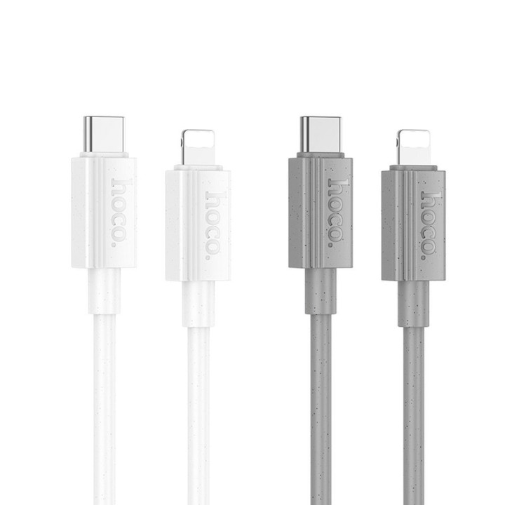 Кабель USB-C – Lightning Hoco PD 27W 1 m X107 сірий
