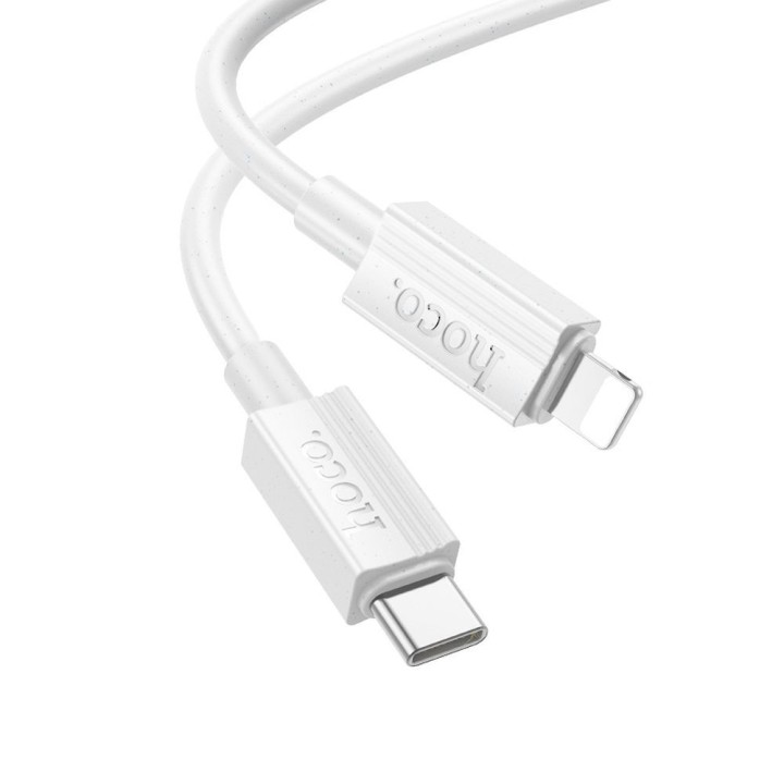 Кабель USB-C – Lightning Hoco PD 27W 1 m X107 білий