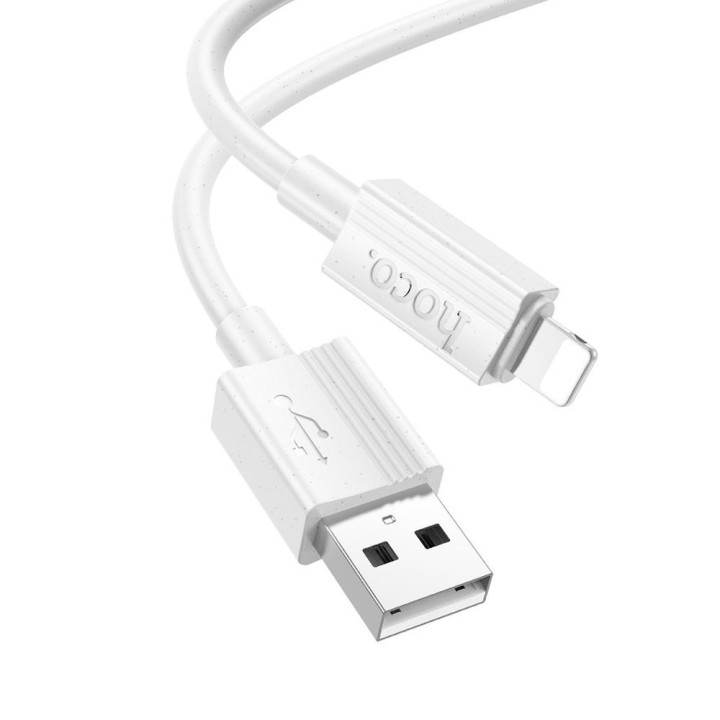USB-A to Lightning cable Hoco 2,4A 1 m X107 white