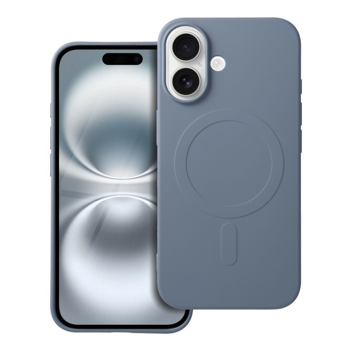 Case for iPhone 16 Silicone Mag Cover MagSafe compatible (big hole) light blue